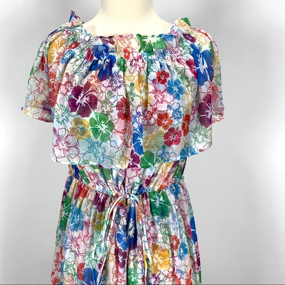 All Things Mochi Kona Polynesian Maxi Dress Hibiscus Floral Tropical — image 3 of 8